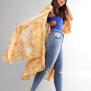 Free People Lost in Love Kimono Honey Combo M/L